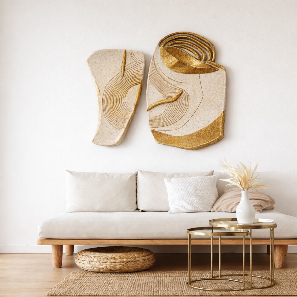 Golden Contour Relief Panels - Image 4