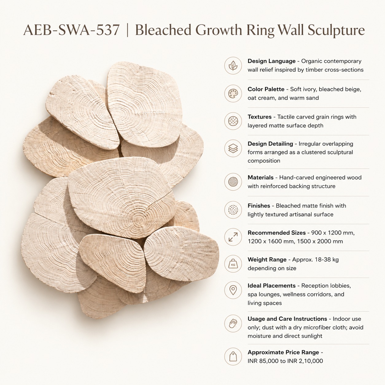 Fossil Grain Organic Wall Relief - Image 4